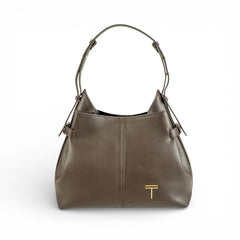 Geanta din piele Parmellato Maro ciocolata Medium Boucle