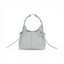 Geanta din piele bizonata Alb murdar/grey Micro Boucle