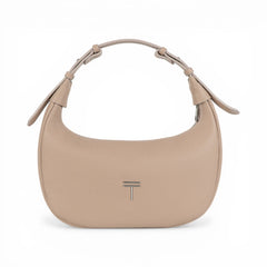 Geanta din piele naturala Nude rose Moon Medium