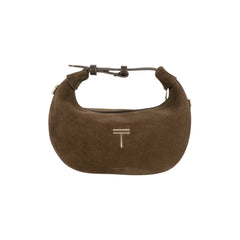 Geanta din piele naturala Chocolate suede Mini Moon