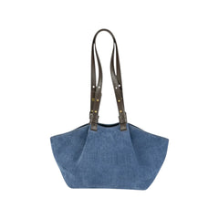 Geanta din piele naturala Suede Blug Santorini ESTELLE Mini