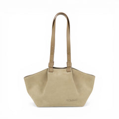 Geanta din piele naturala Suede Cappuccino ESTELLE Mini