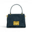 Geanta din piele naturala BLUG Denim suede MICRO POLINE