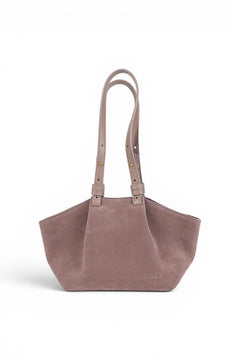 Geanta din piele naturala Royal pink Suede ESTELLE Mini