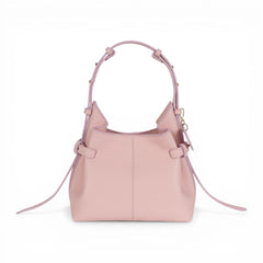 Geanta din piele bizonata Strawberry mousse Micro Boucle