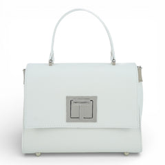 Geanta din piele naturala Alb MINI POLINE