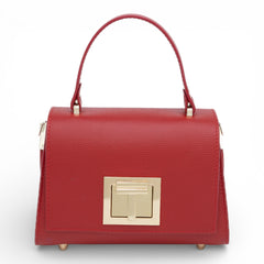 Geanta din piele naturala Rosu MICRO POLINE