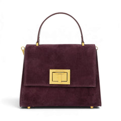 Geanta din piele naturala Suede Garnet Absolute MINI POLINE -PRECOMANDA