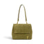Geanta din piele naturala Suede Linda nuanta Olive