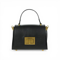 Geanta din piele naturala Black MICRO POLINE