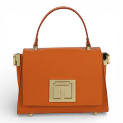 Geanta din piele naturala Orange MICRO POLINE