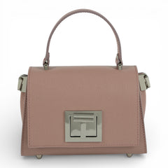 Geanta din piele naturala Roz Nude MICRO POLINE