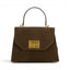 Geanta din piele naturala Suede Chocolate Maxi Grace