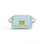 Geanta din piele naturala texturata Baby blue Mini BELLA