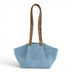 Geanta din piele naturala Suede BLUG SKY ESTELLE Mini