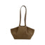 Geanta din piele naturala Suede Caramel ESTELLE Mini