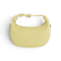 Geanta din piele naturala Vanilla Yellow Mini Moon