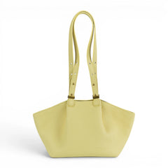 Geanta din piele naturala botalata Vanilla Yellow ESTELLE Mini