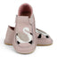 Sandale barefoot din piele naturala Roz Lebada