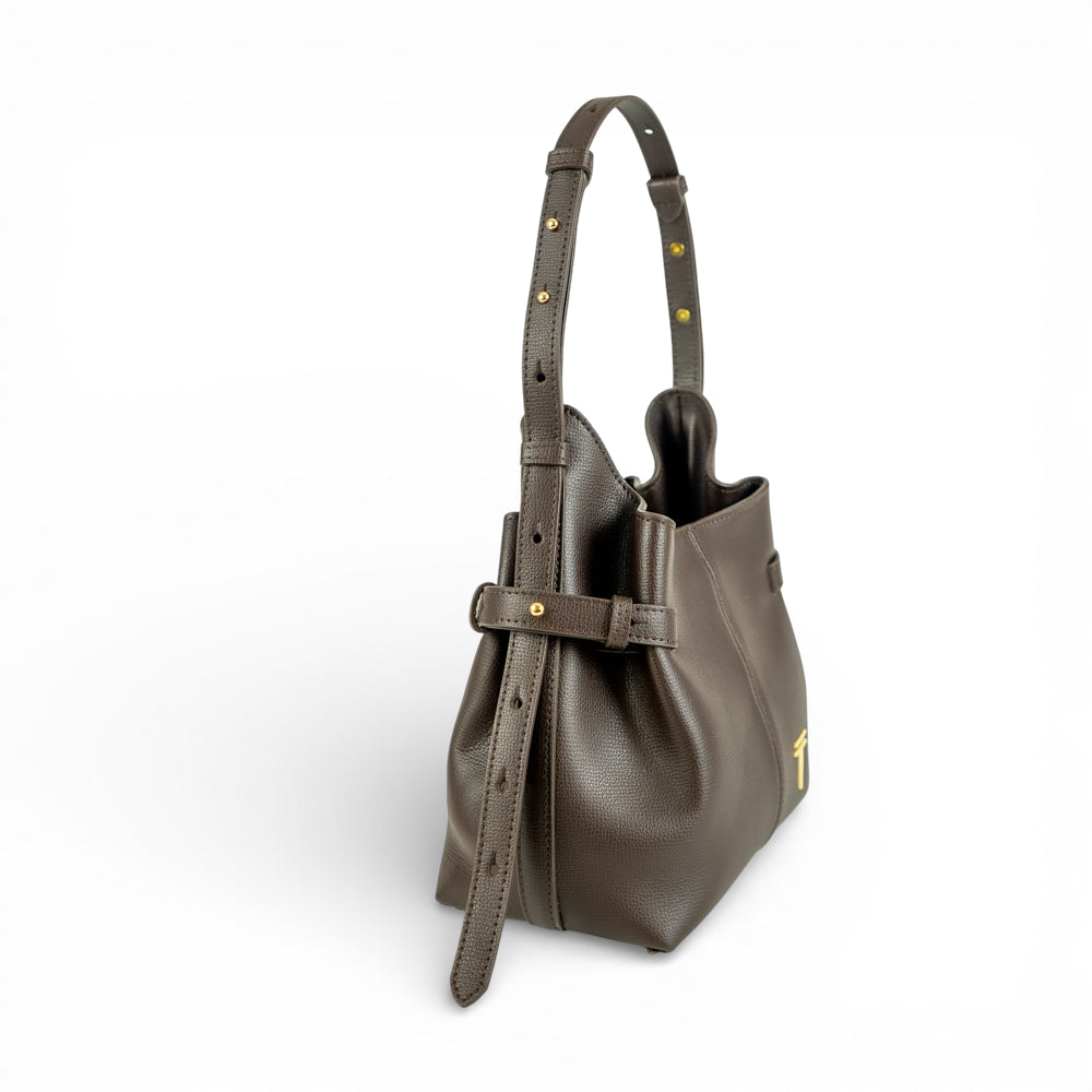 Geanta  din piele  Parmellato Maro Ciocolata  Micro Boucle Imagine secundară a produsului