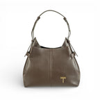 Geanta  din piele Parmellato Maro ciocolata Medium Boucle