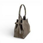 Geanta  din piele Parmellato Maro ciocolata Medium Boucle