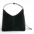 Geanta din piele naturala Negru suede Thianna