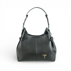 Geanta  din piele întoarsă  Negru Parmellato Medium Boucle