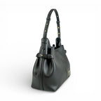 Geanta  din piele întoarsă  Negru Parmellato Medium Boucle