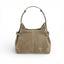 Geanta  din piele întoarsă  Taupe Suede Medium Boucle