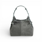 Geanta  din piele întoarsă  Gri Suede Medium Boucle