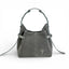 Geanta  din piele întoarsă  Gri Suede Micro Boucle