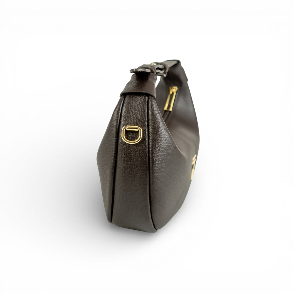 Geanta din piele naturala Chocolate Mini Moon