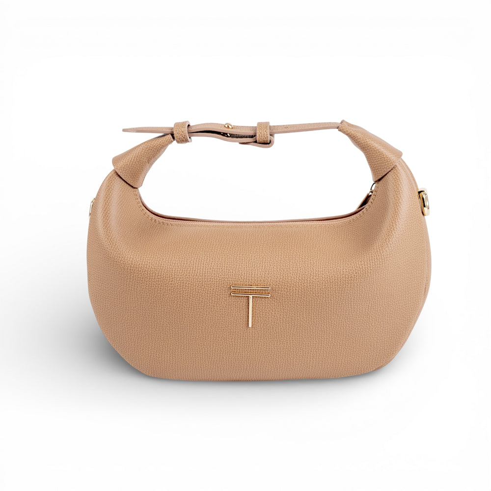 Geanta din piele naturala Cappuccino Mini Moon