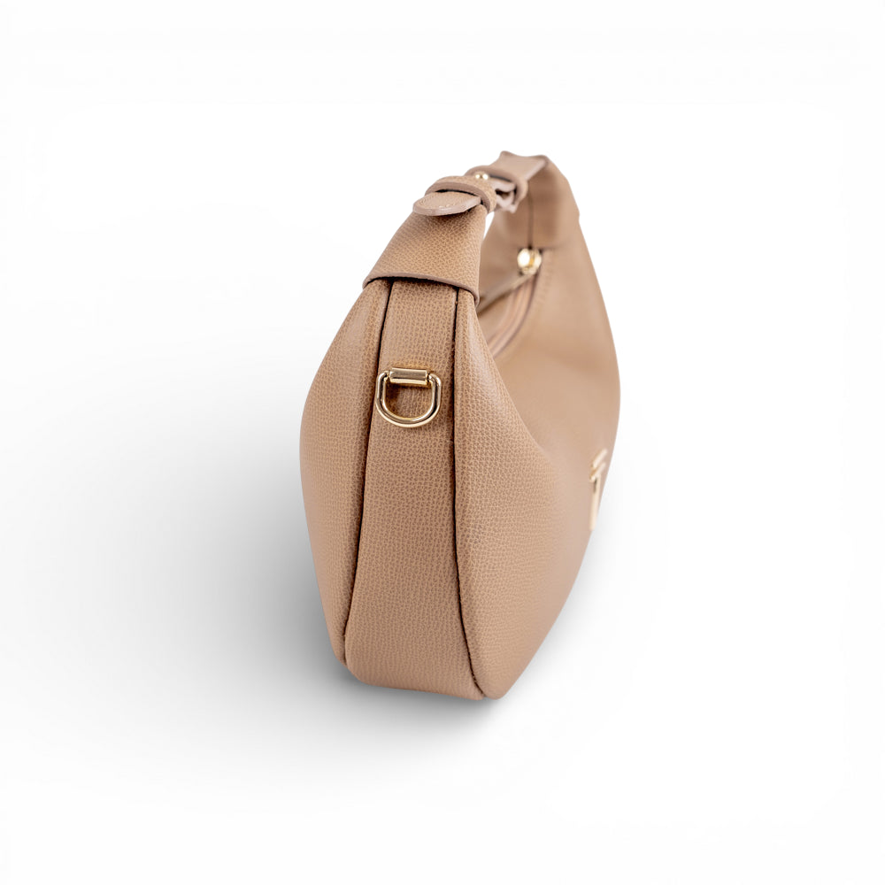 Geanta din piele naturala Cappuccino Mini Moon