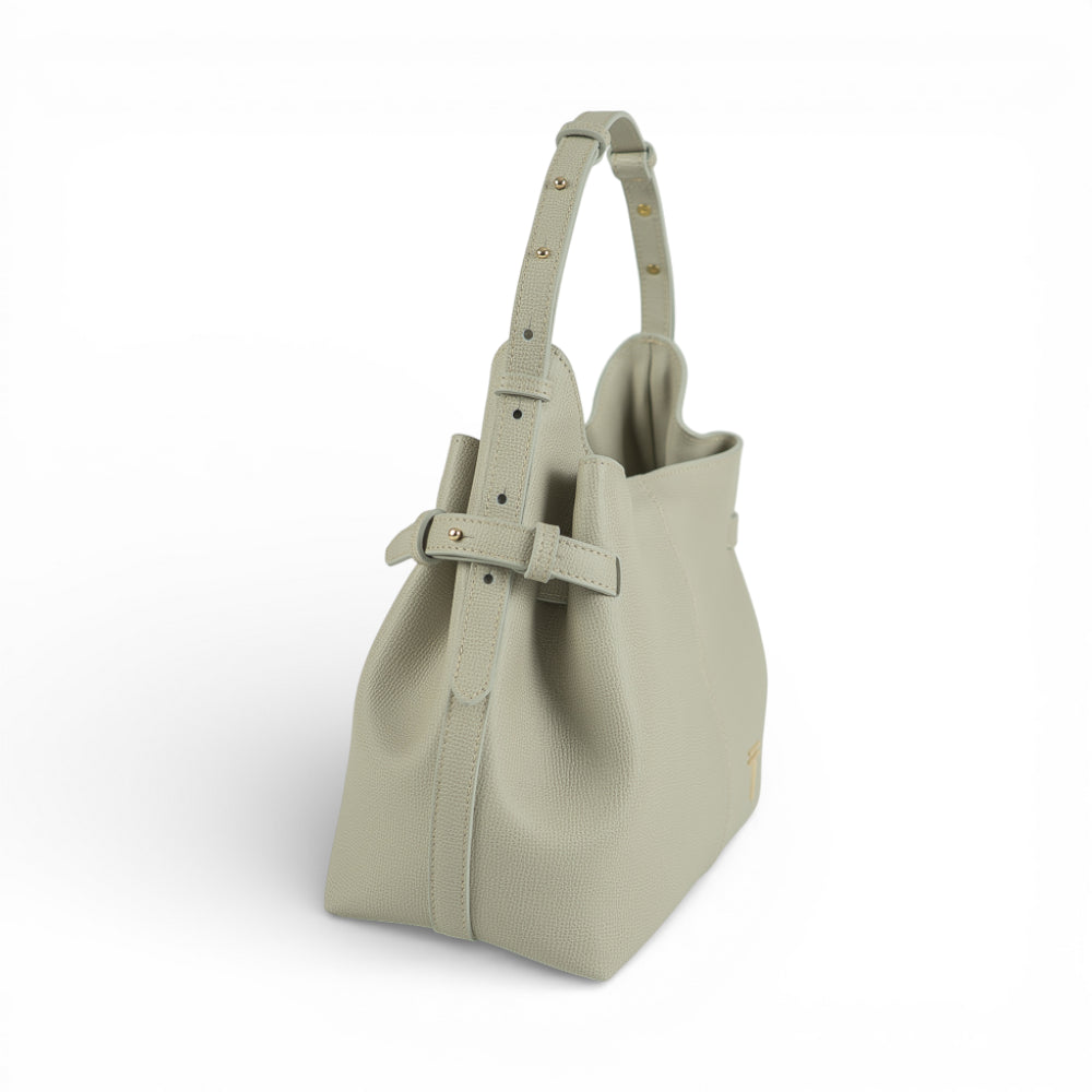 Geanta  din piele Parmellato Cloud Dancer(alb murdar)  Medium Boucle