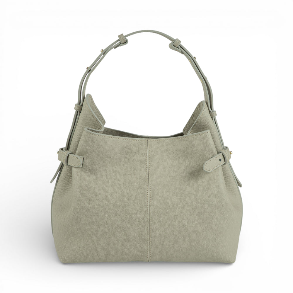 Geanta  din piele Parmellato Cloud Dancer(alb murdar)  Medium Boucle