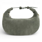 Geanta din piele naturala Olive Suede Mini Moon