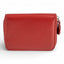 Portofel Mini din piele naturala pentru femei, cu fermoar Rosu