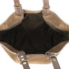 Geanta din piele naturala Suede Chocolate ESTELLE Mini