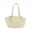 Geanta din piele naturala bizonata Crem  Shopper ESTELLE Maxi