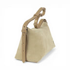 Geanta din piele naturala Cappucino suede  London