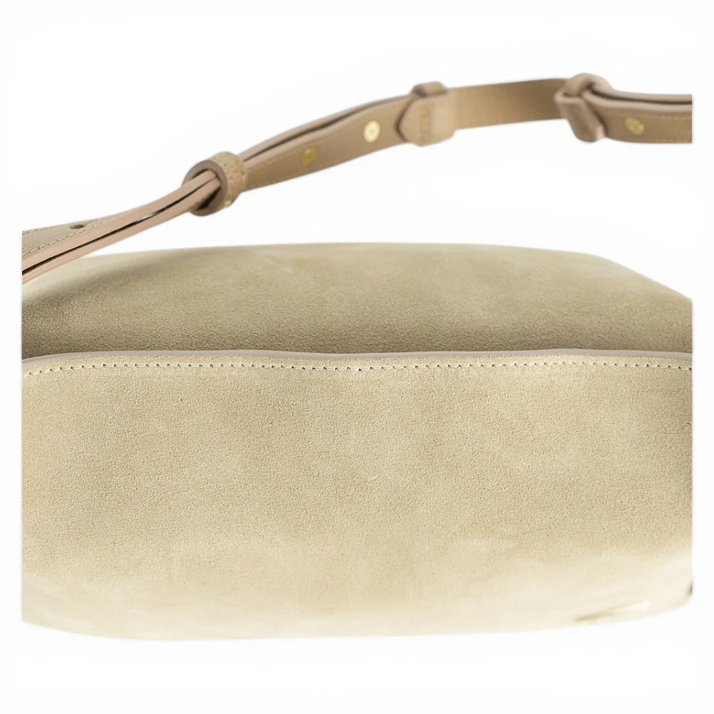 Geanta din piele naturala Cappucino suede  London
