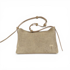 Geanta din piele naturala Cappucino suede jeans  London