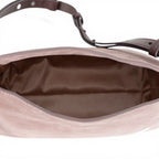 Geanta din piele naturala Royal Pink suede  London