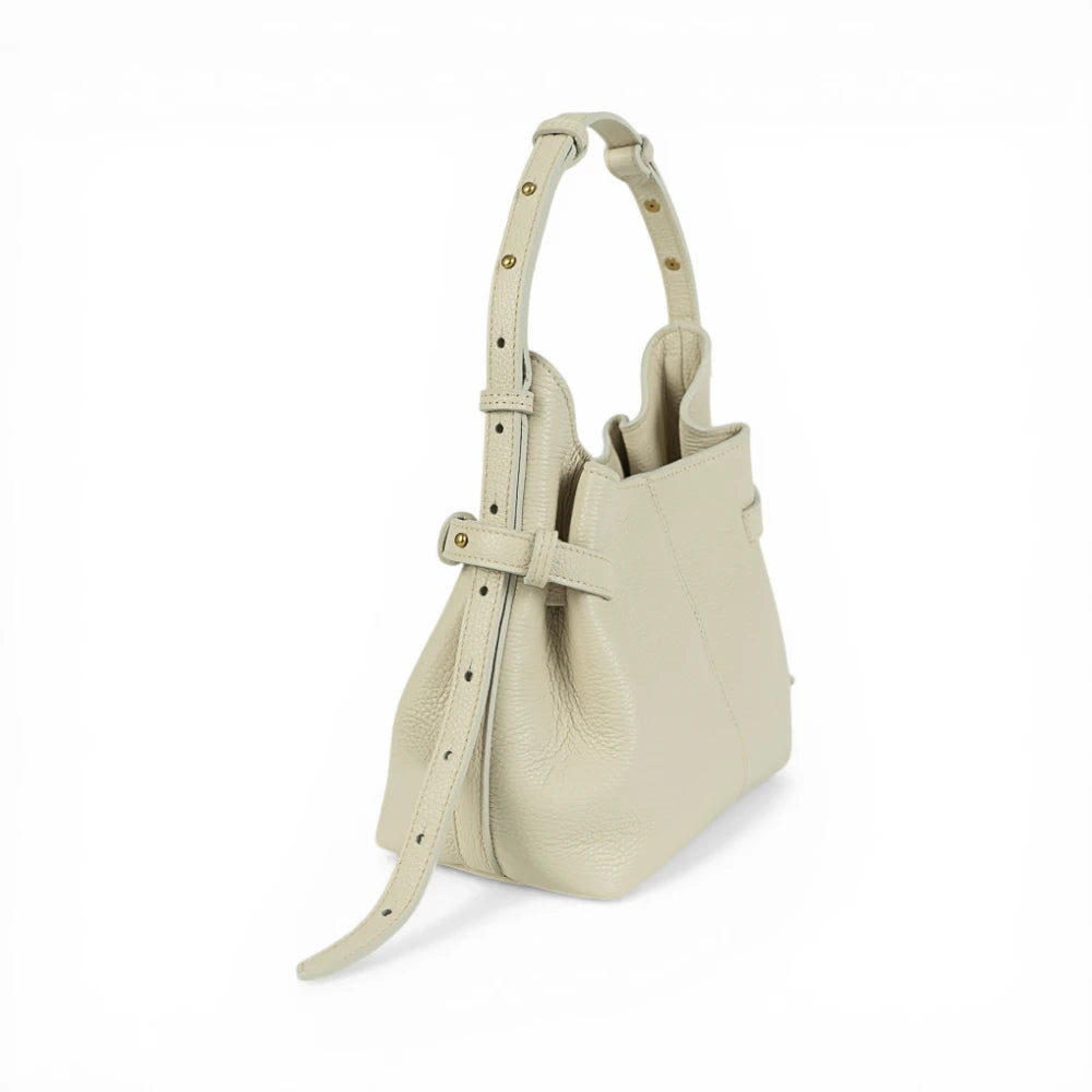 Geanta  din piele bizonata Crem Micro Boucle Imagine secundară a produsului