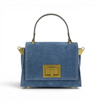 Geanta din piele naturala suede BLUG Ming  MICRO POLINE