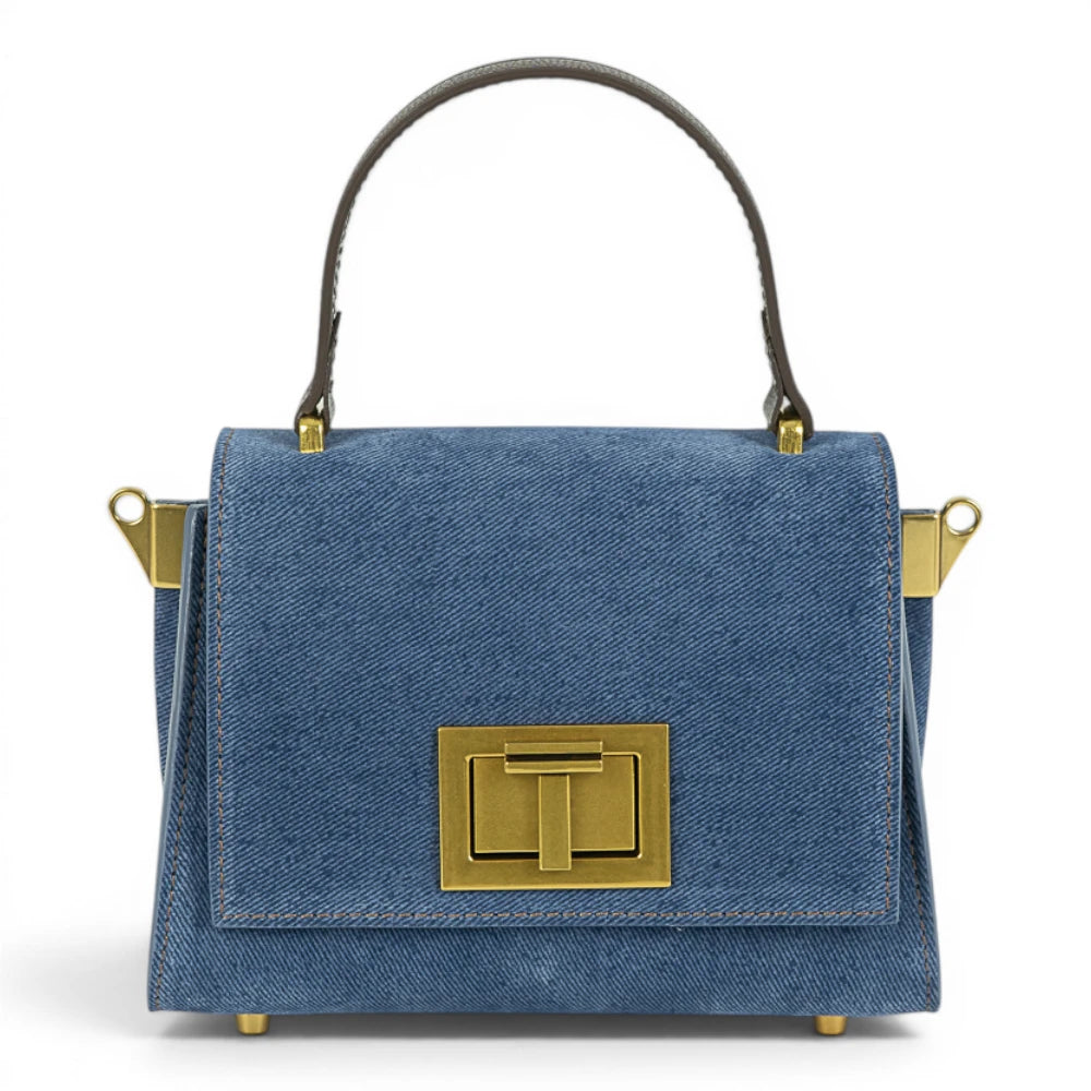 Geanta din piele naturala suede BLUG Ming  MICRO POLINE Imagine secundară a produsului