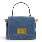 Geanta din piele naturala suede BLUG Ming  MICRO POLINE