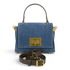 Geanta din piele naturala suede BLUG Ming  MICRO POLINE